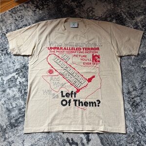 Online Ceramics x Texas Chainsaw Massacre Tan “Who Will Survive” T Shirt